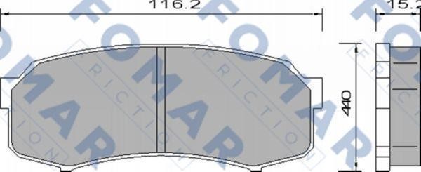 Fomar friction FO 644981 Brake Pad Set, disc brake FO644981: Buy near me in Poland at 2407.PL - Good price!