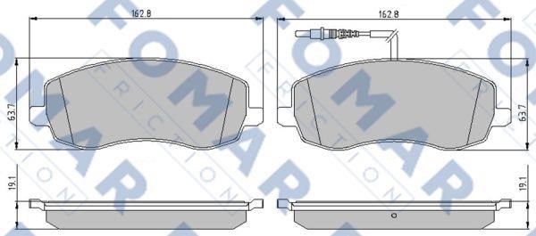Fomar friction FO 893781 Brake Pad Set, disc brake FO893781: Buy near me at 2407.PL in Poland at an Affordable price!
