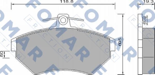 Fomar friction FO 647681 Scheibenbremsbeläge, Set FO647681: Kaufen Sie zu einem guten Preis in Polen bei 2407.PL!