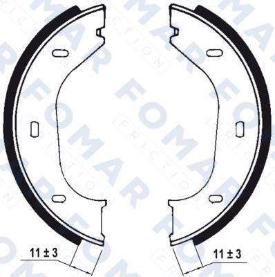 Fomar friction FO 0318 Parking brake shoes FO0318: Buy near me in Poland at 2407.PL - Good price!