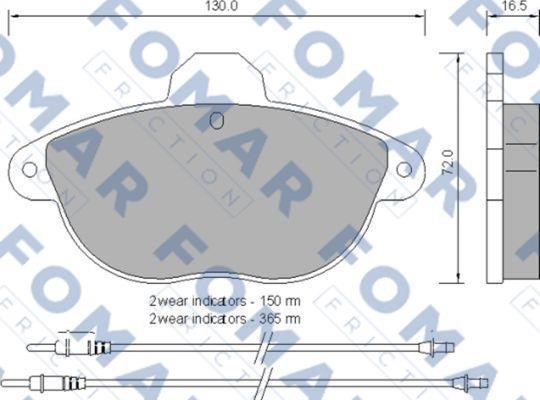 Fomar friction FO 765481 Brake Pad Set, disc brake FO765481: Buy near me in Poland at 2407.PL - Good price!