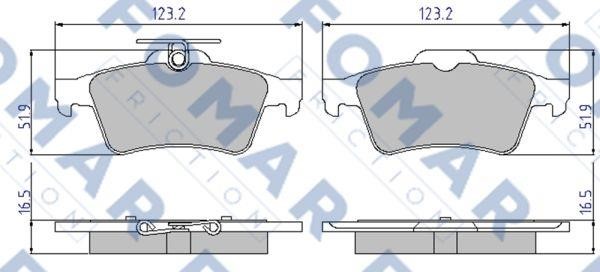 Fomar friction FO 926381 Brake Pad Set, disc brake FO926381: Buy near me in Poland at 2407.PL - Good price!