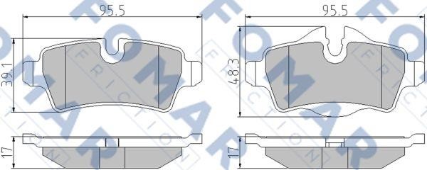 Fomar friction FO 845081 Гальмівні колодки, комплект FO845081: Приваблива ціна - Купити у Польщі на 2407.PL!