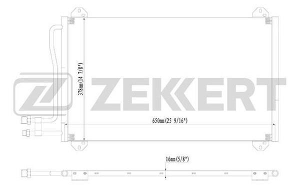 Zekkert MK-3087 Condenser MK3087: Buy near me in Poland at 2407.PL - Good price!