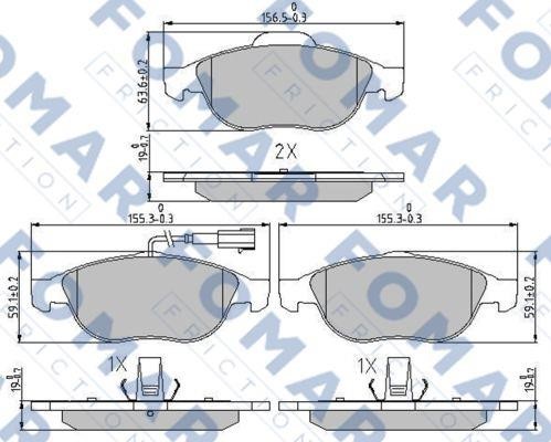 Fomar friction FO 688681 Brake Pad Set, disc brake FO688681: Buy near me in Poland at 2407.PL - Good price!