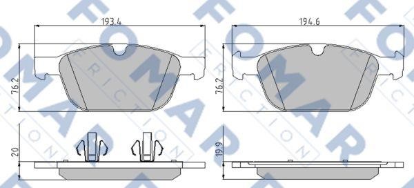 Fomar friction FO 868581 Тормозные колодки дисковые, комплект FO868581: Отличная цена - Купить в Польше на 2407.PL!