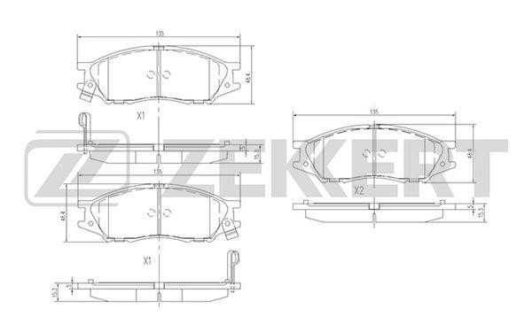 Zekkert BS-2323 Brake Pad Set, disc brake BS2323: Buy near me in Poland at 2407.PL - Good price!
