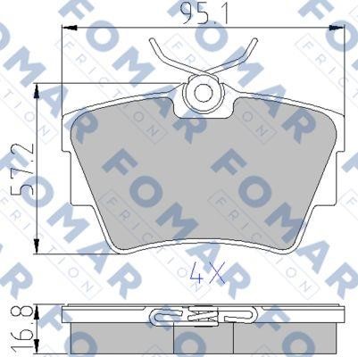 Fomar friction FO 920281 Brake Pad Set, disc brake FO920281: Buy near me in Poland at 2407.PL - Good price!