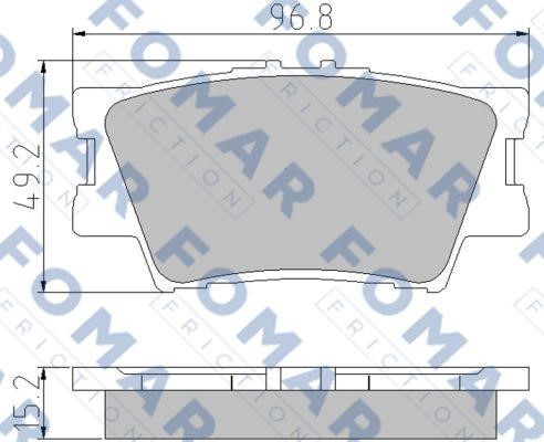 Fomar friction FO 932881 Brake Pad Set, disc brake FO932881: Buy near me in Poland at 2407.PL - Good price!