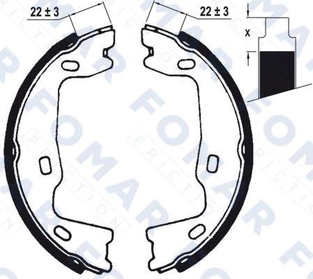 Fomar friction FO 0347 Parking brake shoes FO0347: Buy near me in Poland at 2407.PL - Good price!