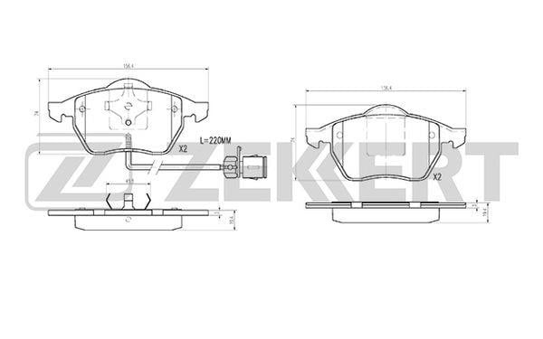 Zekkert BS-2831 Brake Pad Set, disc brake BS2831: Buy near me in Poland at 2407.PL - Good price!