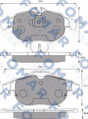 Fomar friction FO 689581 Brake Pad Set, disc brake FO689581: Buy near me at 2407.PL in Poland at an Affordable price!