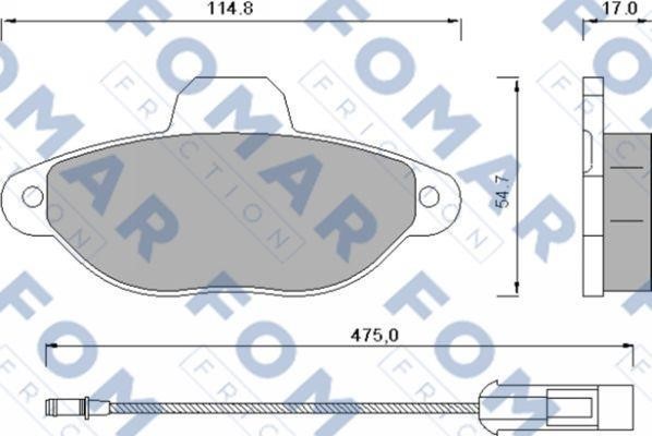 Fomar friction FO 582881 Тормозные колодки дисковые, комплект FO582881: Отличная цена - Купить в Польше на 2407.PL!