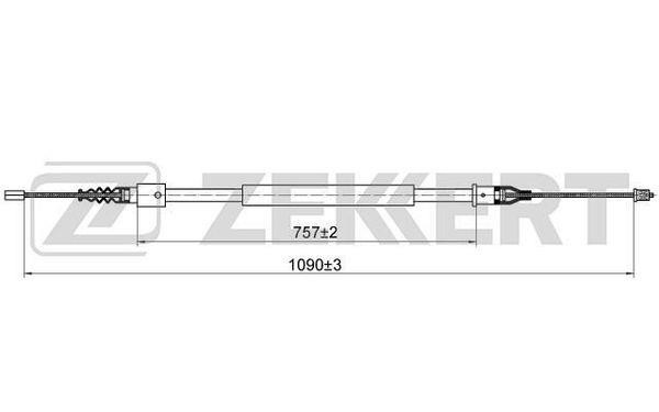 Zekkert BZ-1139 Тросик, cтояночный тормоз BZ1139: Отличная цена - Купить в Польше на 2407.PL!