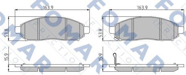 Fomar friction FO 935081 Scheibenbremsbeläge, Set FO935081: Kaufen Sie zu einem guten Preis in Polen bei 2407.PL!