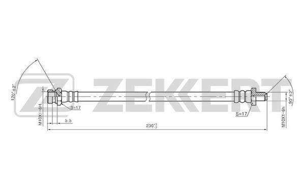 Zekkert BS-9369 Brake Hose BS9369: Buy near me in Poland at 2407.PL - Good price!