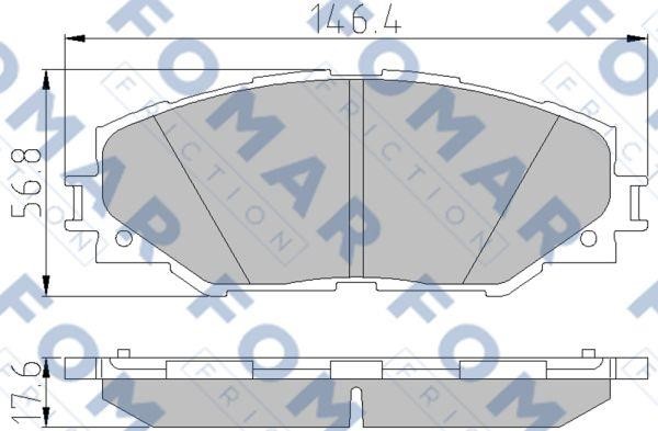 Fomar friction FO 838881 Brake Pad Set, disc brake FO838881: Buy near me in Poland at 2407.PL - Good price!