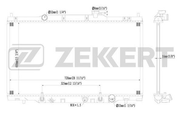 Zekkert MK1170 Радиатор охлаждения двигателя MK1170: Отличная цена - Купить в Польше на 2407.PL!