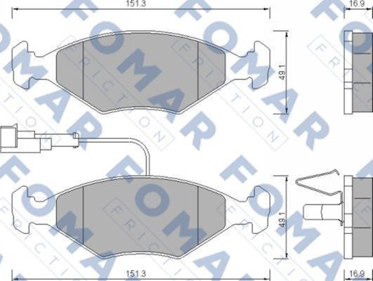 Fomar friction FO 673181 Brake Pad Set, disc brake FO673181: Buy near me in Poland at 2407.PL - Good price!