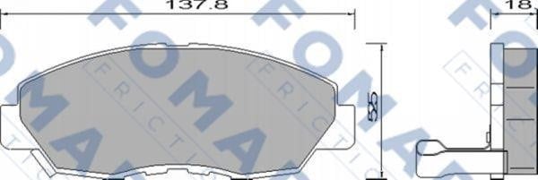 Fomar friction FO 633881 Brake Pad Set, disc brake FO633881: Buy near me in Poland at 2407.PL - Good price!