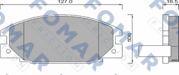Fomar friction FO 486681 Brake Pad Set, disc brake FO486681: Buy near me in Poland at 2407.PL - Good price!