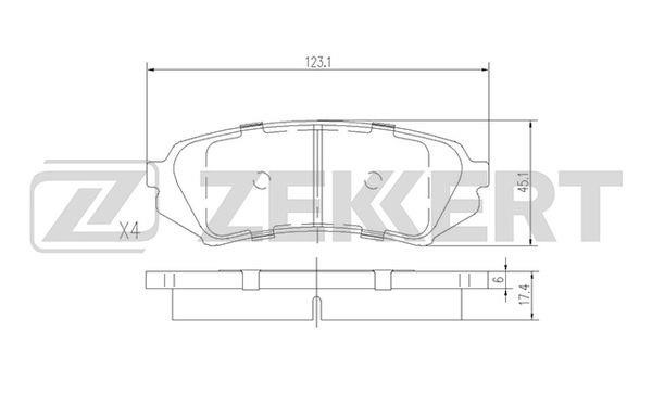 Zekkert BS-1984 Brake Pad Set, disc brake BS1984: Buy near me in Poland at 2407.PL - Good price!