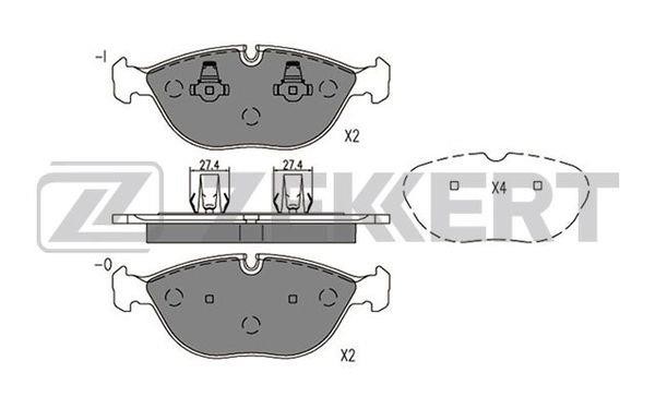 Zekkert BS-1074 Brake Pad Set, disc brake BS1074: Buy near me in Poland at 2407.PL - Good price!