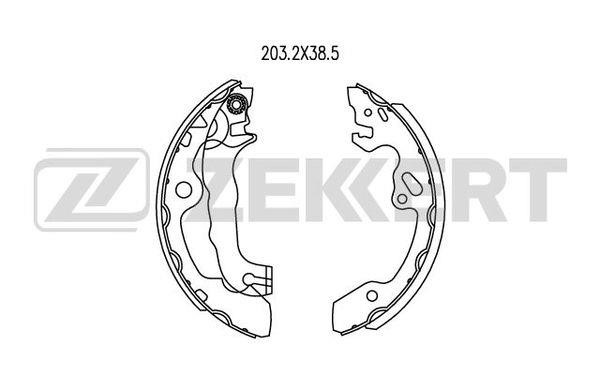 Zekkert BK-4188 Brake shoe set BK4188: Buy near me in Poland at 2407.PL - Good price!
