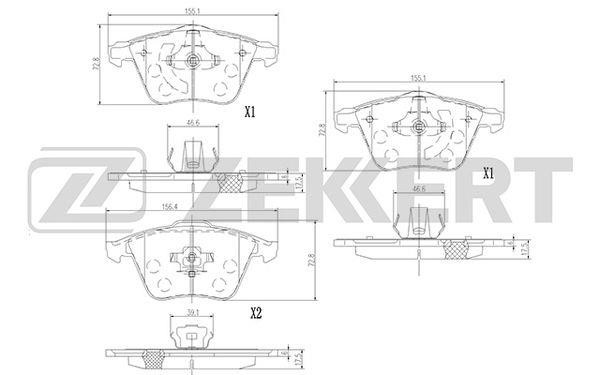 Zekkert BS-1377 Brake Pad Set, disc brake BS1377: Buy near me in Poland at 2407.PL - Good price!
