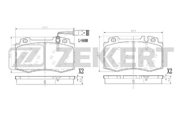 Zekkert BS-2927 Тормозные колодки дисковые передние, комплект BS2927: Отличная цена - Купить в Польше на 2407.PL!