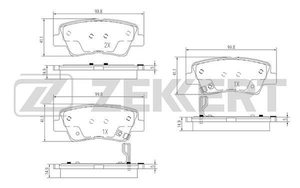 Zekkert BS-1788 Brake Pad Set, disc brake BS1788: Buy near me in Poland at 2407.PL - Good price!