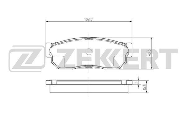 Zekkert BS-2156 Front disc brake pads, set BS2156: Buy near me at 2407.PL in Poland at an Affordable price!