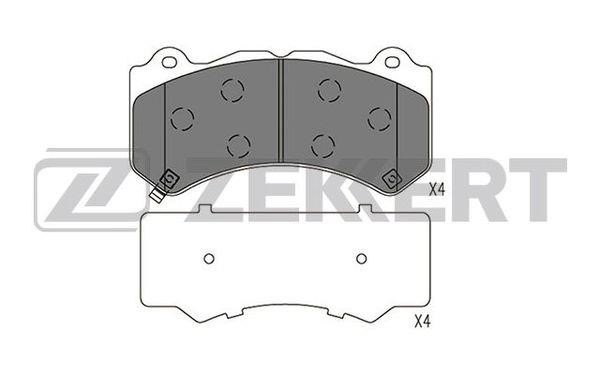 Zekkert BS-1580 Front disc brake pads, set BS1580: Buy near me in Poland at 2407.PL - Good price!