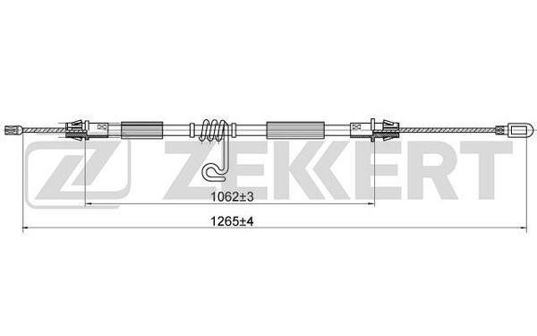 Zekkert BZ-1076 Cable, parking brake BZ1076: Buy near me in Poland at 2407.PL - Good price!