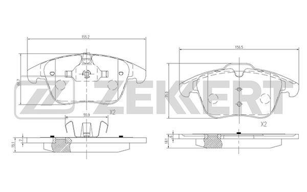 Zekkert BS-1128 Тормозные колодки дисковые, комплект BS1128: Отличная цена - Купить в Польше на 2407.PL!