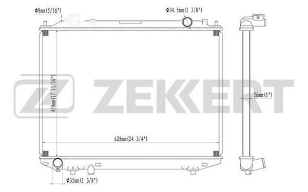 Zekkert MK-1217 Radiator, engine cooling MK1217: Buy near me in Poland at 2407.PL - Good price!