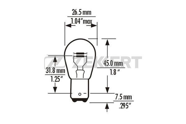 Zekkert LP-1089 Glow bulb P21/5W 24V 21/5W LP1089: Buy near me in Poland at 2407.PL - Good price!