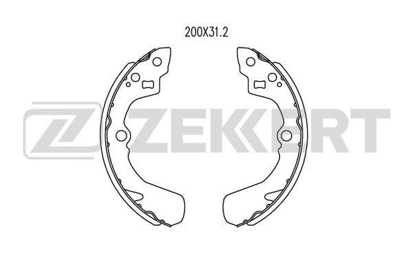 Zekkert BK-4090 Brake shoe set BK4090: Buy near me in Poland at 2407.PL - Good price!