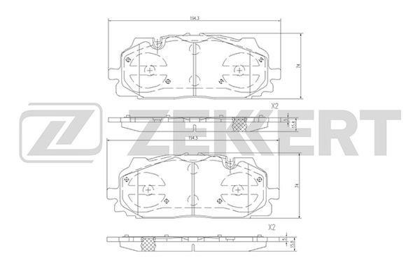 Zekkert BS-2385 Scheibenbremsbeläge, Set BS2385: Kaufen Sie zu einem guten Preis in Polen bei 2407.PL!