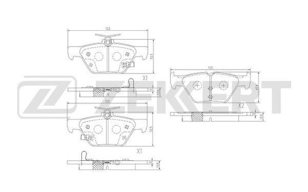 Zekkert BS-1520 Rear disc brake pads, set BS1520: Buy near me in Poland at 2407.PL - Good price!
