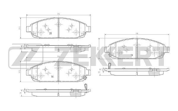 Zekkert BS-2982 Front disc brake pads, set BS2982: Buy near me in Poland at 2407.PL - Good price!