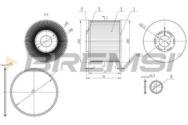 Bremsi FE0343 Топливный фильтр FE0343: Купить в Польше - Отличная цена на 2407.PL!