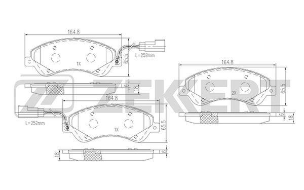 Zekkert BS-1681 Brake Pad Set, disc brake BS1681: Buy near me at 2407.PL in Poland at an Affordable price!