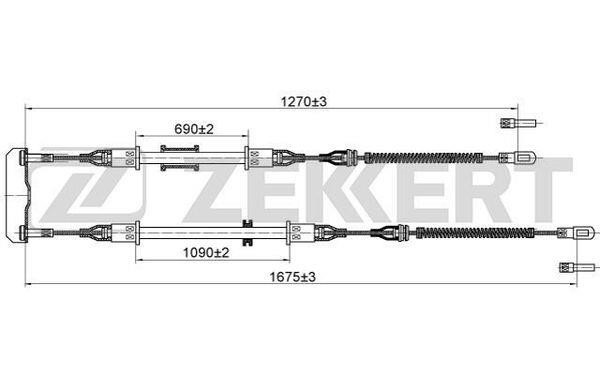 Zekkert BZ-1030 Cable, parking brake BZ1030: Buy near me in Poland at 2407.PL - Good price!