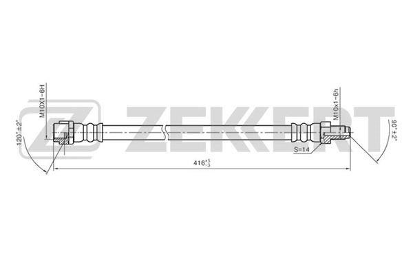 Zekkert BS-9040 Brake Hose BS9040: Buy near me in Poland at 2407.PL - Good price!