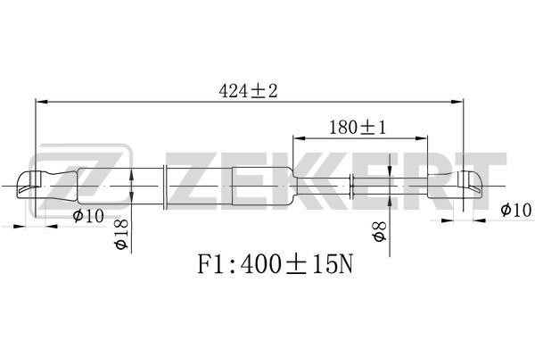 Zekkert GF-2482 Sprężyna gazowa pokrywy silnika GF2482: Dobra cena w Polsce na 2407.PL - Kup Teraz!