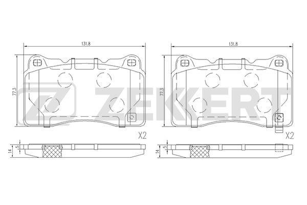 Zekkert BS-1509 Brake Pad Set, disc brake BS1509: Buy near me in Poland at 2407.PL - Good price!