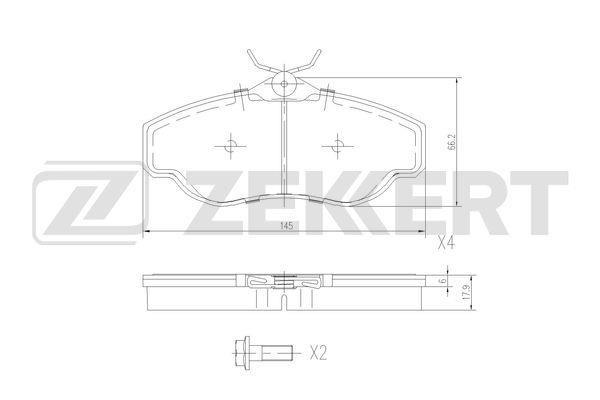 Zekkert BS-2874 Brake Pad Set, disc brake BS2874: Buy near me in Poland at 2407.PL - Good price!