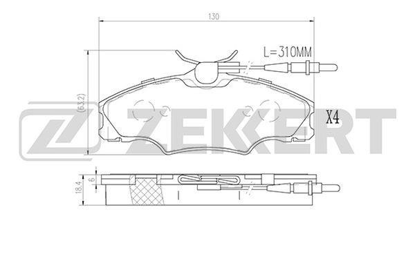 Zekkert BS-2878 Тормозные колодки дисковые передние, комплект BS2878: Отличная цена - Купить в Польше на 2407.PL!