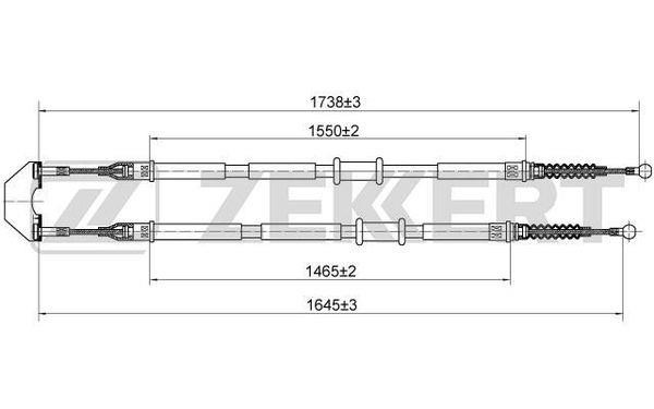 Zekkert BZ-1135 Cable, parking brake BZ1135: Buy near me in Poland at 2407.PL - Good price!